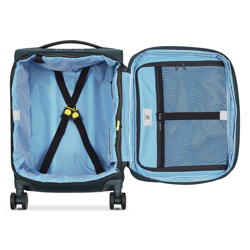 DELSEY Paris  montmartre 3.0, 55 cm 4 double wheeled expandable cabin trolley case - pine  | Best Price UAE